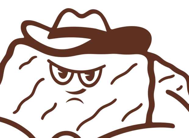 Close-up of Billy &ldquo;Big Boss&rdquo; Brown glaring from under his cowboy hat